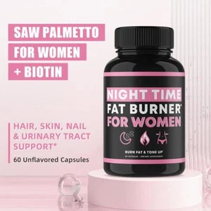 Weight Loss Night Time Fat Burner Supplement for women Best - Imagen 1 de 11