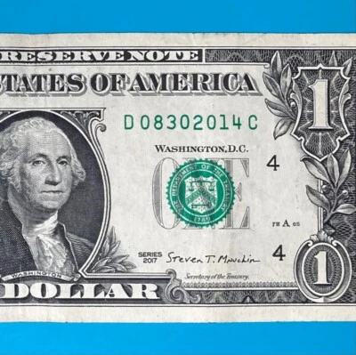 August 30, 2014 (D 08302014 C) BIRTHDAY Note $1 One Dollar Bill - Image 1 of 4