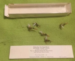 Vintage ~ Glen L Evans ~ Mustard Fish Hooks ~ Divided Wing ~ No. 333 - Picture 1 of 6