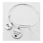 You are my person pinky promise bangle adjustable silver plated bracelet USA