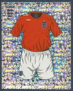 MERLIN-ENGLAND 2006 WORLD CUP- #006-ENGLAND AWAY KIT-SILVER FOIL - Picture 1 of 1
