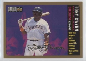 1996 Upper Deck Collector's Choice Gold Signature Tony Gwynn #760 HOF
