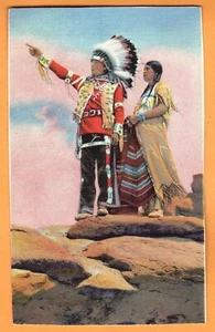 POSTAL A COLOR SIN USAR (FUERA DE DONDE COMIENZA EL OESTE-ARTHUR CHAPMAN) INDIOS EN ROCAS - Imagen 1 de 2
