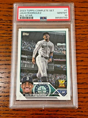 2023 Topps All Star Game Set Image Variation 1 PSA 10 - Julio Rodriguez 86589789 - Image 1 of 2