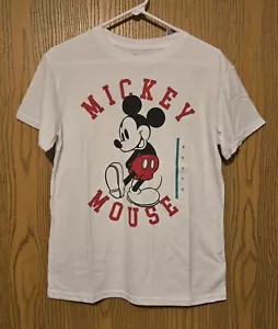 NWT Women's Disney Mickey Mouse Short Sleeve Graphic T-Shirt, White, Size Medium - Picture 1 of 6