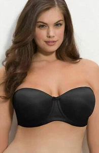 Elomi Smoothing Molded Multiway Strapless UW Bra 1230 UK Sz DD-GG Black NWT$69 - Picture 1 of 10