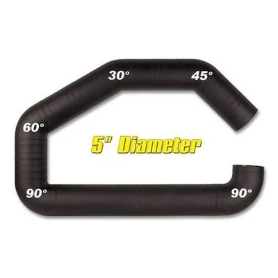 Kit de tubo de admisión de aire de 5 pulgadas Airaid 100-500 U-Build-It para sistemas de rendimiento personalizados Foto 1 de 4