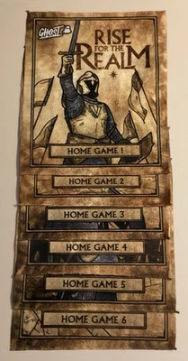 Lote de 6 toalhas de rali/batalha Vegas Golden Knights 2025 playoffs 'For The Realm' - Imagem 1 de 4