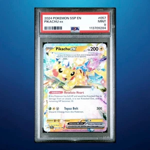 PIKACHU EX | POKÉMON SURGING SPARKS | 2024 | 057/191 | PSA 9 - Bild 1 von 4