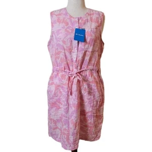 Columbia Holly Hideaway Kleid Damen L Rosa Blumen Lufter Gürtel Frühling Baumwolle. - Bild 1 von 22