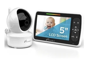 Baby Monitor, 5” Video Baby Monitor with Camera and Audio, 32-Hour Battery, n... - Picture 1 of 5