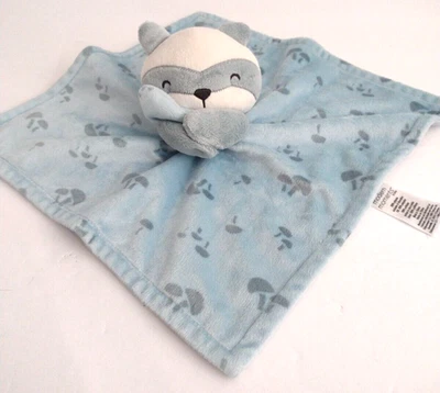 Cobertor de segurança Gerber bebê guaxinim cogumelos adoráveis azul cinza momentos modernos - Imagem 1 de 4