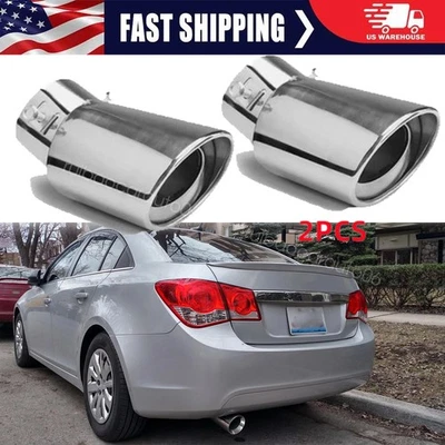 Stainless Steel Exhaust Pipe Tip Rear Tail Throat Muffler For Chevrolet Cruze Foto 1 de 4