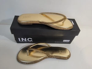 INC Womens Myrline Rhinestone Slip On Flats Thong Sandals Shoes. Size 8.5M - Picture 1 of 3