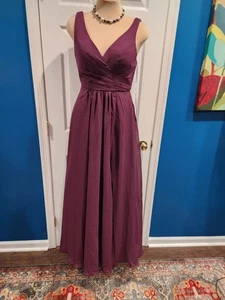  Cabernet fließendes plissiertes Chiffonkleid Größe 8, Cocktailkleid oder Kleid für besondere Anlässe - Bild 1 von 5