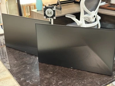 (2) Dell U2717D 27" UltraSharp InfinityEdge IPS Monitor - Pair w/ Arms & 1 Stand - Image 1 of 4