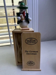 Steinbach Taron Collection The German Snowman Handmade Wood Christmas w/ Tag Box - Picture 1 of 6