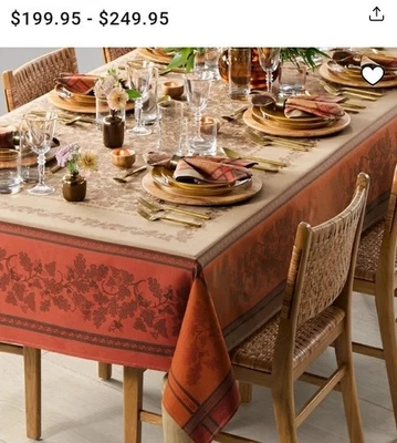 Williams  Sonoma Provincial Harvest  Le Jacquard  tablecloth Thanksgiving  - Image 1 of 4