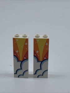 LEGO® 2454pb144 2-LADRILLOS DECORADOS 1x2x5 DESDE 10771 MONTAÑA RUSA EMOCIONANTE CARNAVAL - Imagen 1 de 3