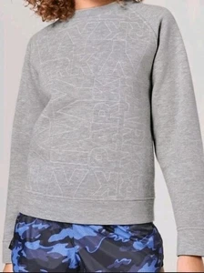Ivy Park gestepptes graues Sweatshirt mit Rundhalsausschnitt Größe Medium - Bild 1 von 7