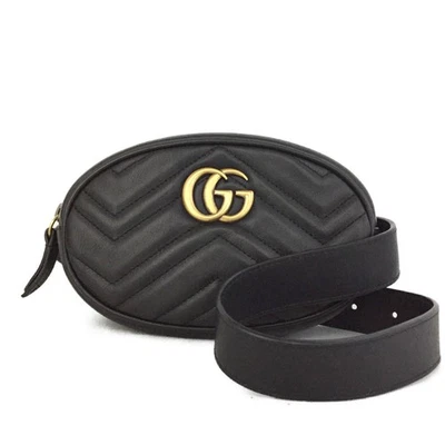 Bandolera de hombro EGA GUCCI GG Marmont acolchada de cuero negra*/7BJ0562 - Imagen 1 de 4