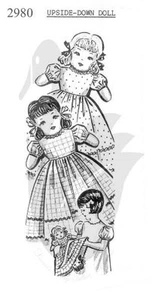 Reproduktion Vintage Topsy Turvy umgedrehte Puppe Schnittmuster 2980 16 Zoll - Bild 1 von 1