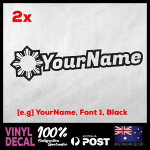 2x Customise Philippines Star Laptop/Car/Van/Window Shop Stickers Decals 200mm - Picture 1 of 2