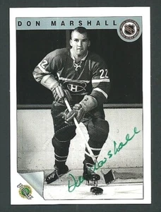 Tarjeta Don Marshall Montreal Canadiens 1992 Ultimate Original Six Auto #13 - Imagen 1 de 2