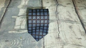 Corbata de cuello de seda marrón azul estampado abstracto Canali hecha en italia para hombre 59" excelente en excelente condición - Imagen 1 de 5