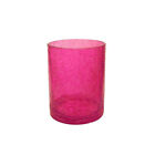 Kerzenhalter Teelicht Glas 478080G Kerzenbehlter Transparent Hell Rosa  80mm