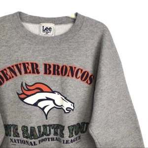 VTG Lee Sport Denver Broncos NFL Veterans Army Sweatshirt Vintage - Men’s Large - Bild 1 von 12