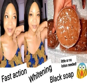 Whitening Herbal Black Soap | Exfoliating Brightening Black Soap 250ml - Picture 1 of 5