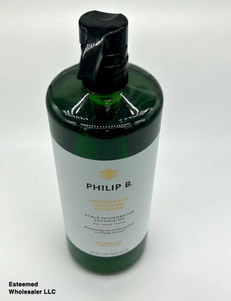 PHILIP B Peppermint Avocado Shampoo Scalp Invigorator Volumizing 32oz w/o box - Image 1 of 1