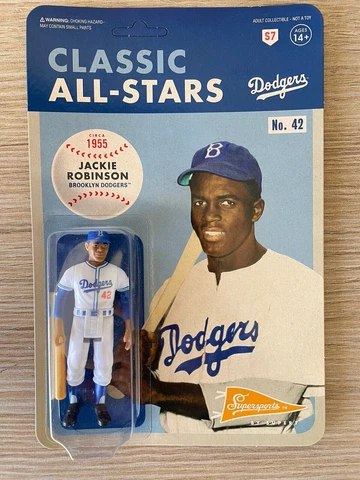 Jackie Robinson (Los Angeles Dodgers) MLB Action Figure BRAND NEW - Not Punched Cover