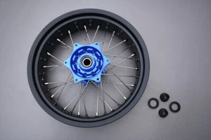 Blue Supermoto Spoked Rim / Rear Wheel HUSABERG FE 350 2013-2014 5"x17" - Picture 1 of 6