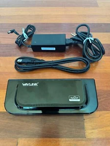 Wavlink USB 3.0 Dual Video Docking Station WL-UG39DK1 w/ USB Cable & Other Cable - Picture 1 of 8