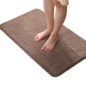 Large Size Bathroom Mat Carpet Non Slip Bathroom Shower Mat Fleece Bath Rug Mats - Picture 1 of 11