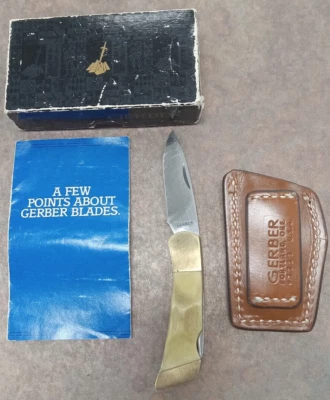 Cuchillo Plegable Vintage Gerber Sportsman 1 Ciervo Portland Oregon 97223 Hecho en EE. UU. Foto 1 de 4