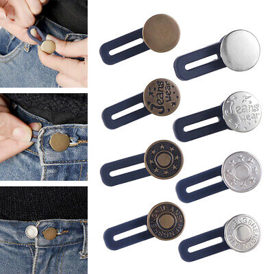 5 Piezas Pantalones Vaqueros Expansores De Cintura Metal Retráctil Botón Hágalo Usted Mismo • 2.47€