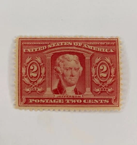 US Scott #324 2 cent stamp red U.S. Thomas Jefferson 1904 MNH M1319 - Picture 1 of 2