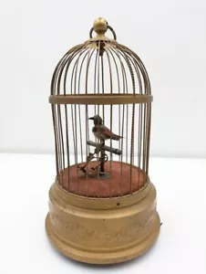 Automa di uccello canterino in gabbia - XIX secolo - Foto 1 di 16