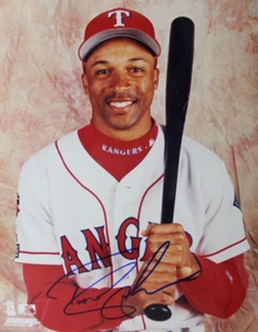 Tom Goodwin 1997-99 Texas Rangers Autographed 8x10 MLB Signed Photo - Picture 1 of 2