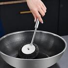 Stainless Steel Sponge Scourer with Handle for Kitchen Pots and Pans Grill
