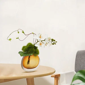 Arreglo de flores artificiales en florero, decoración de flores falsas, decoración de mesa de comedor - Imagen 1 de 11
