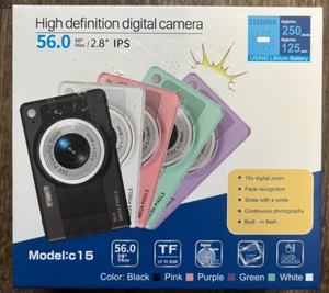 Cámara Digital-56MP FHD 1080P Cámaras para Fotografía-Enfoque Automático Apuntar y Disparar - Imagen 1 de 4
