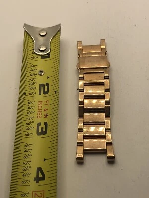 Piezas de reloj Michael Kors correa completa cierre de eslabones sin alfileres tono oro rosa 18 mm PJ343 Foto 1 de 4