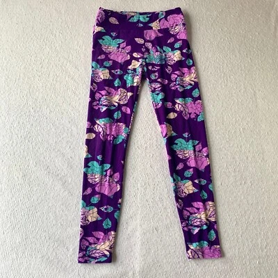 Lularoe Mujer Talla Única Multicolor Estampado Geométrico Leggings Pantalones Púrpura  Foto 1 de 4