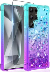 Für Samsung Galaxy S25 - Ultra Hülle: Klar Glitzer Fließend Flüssigkeit Treibsand - Bild 1 von 6