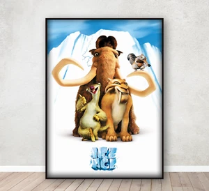 Impresión de póster de película de la Edad de Hielo arte de pared hogar imagen regalo A4 - Imagen 1 de 3