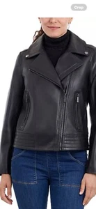 MICHAEL MICHAEL KORS LEATHER MOTO JACKET NWT Size M - Picture 1 of 5
